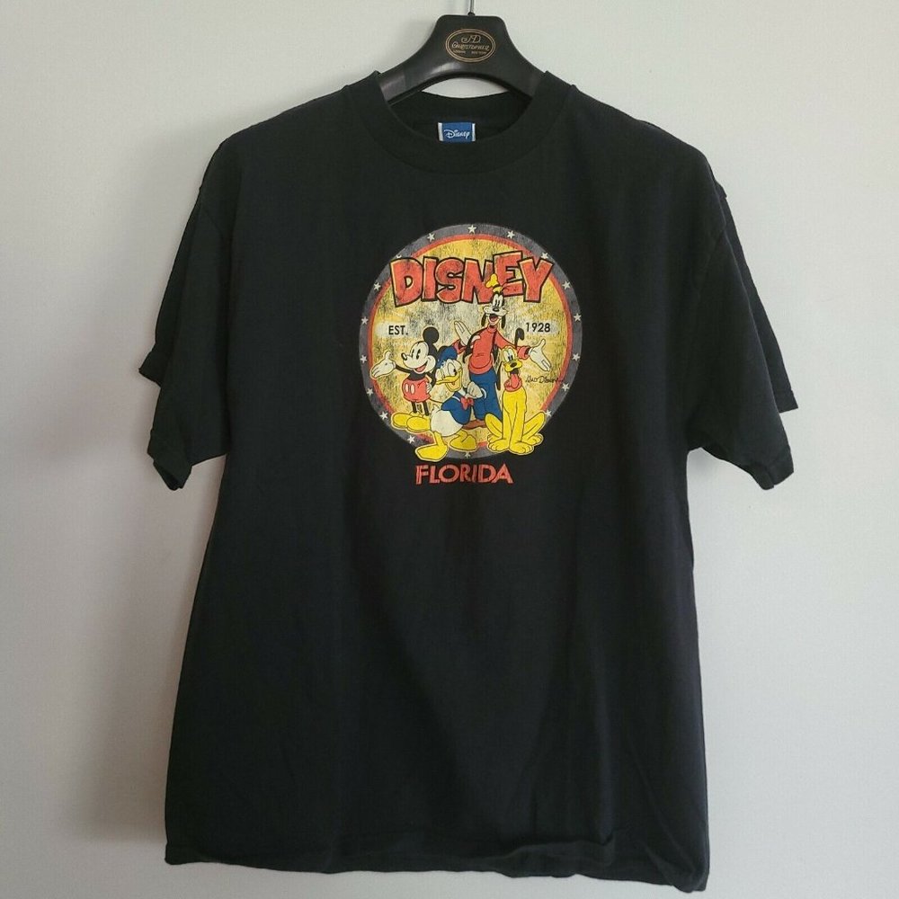Vintage Mickey Mouse Florida Tshirt  Short Sleeve,Pluto, Goofy, Daffy, Large